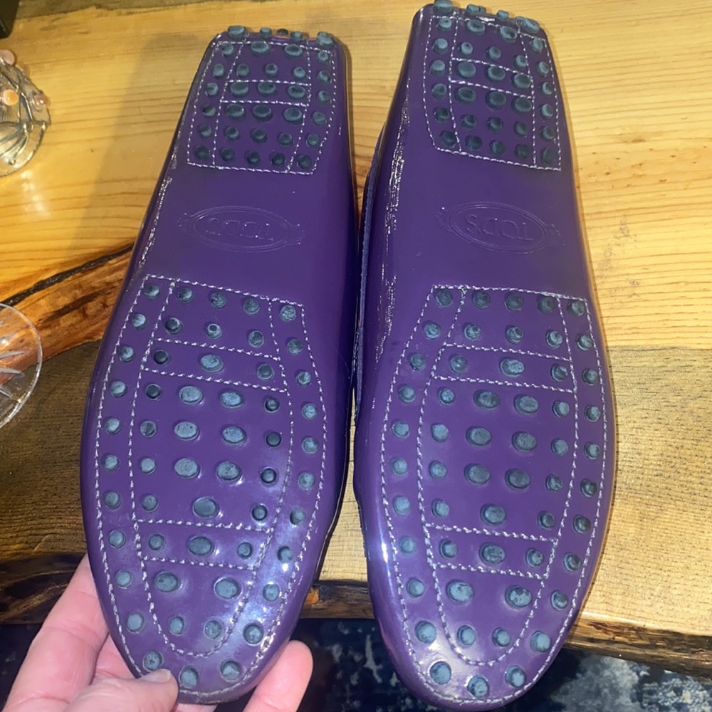 Tod’s patent purple driving moccasins size 41 - Picture 3 of 6